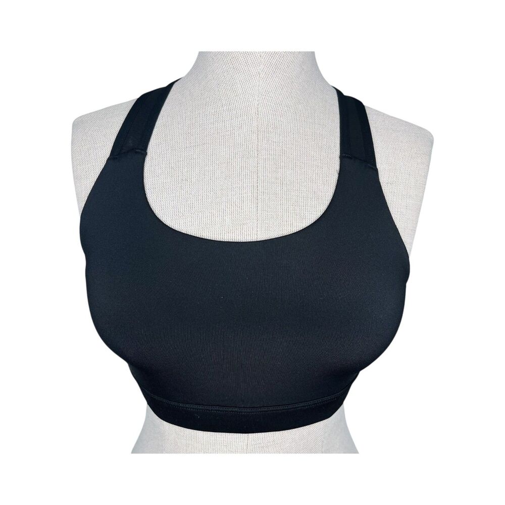 Athleta Contender A-C Bra sz XS * Black Mesh Racerback Workout Gym Sports Bra